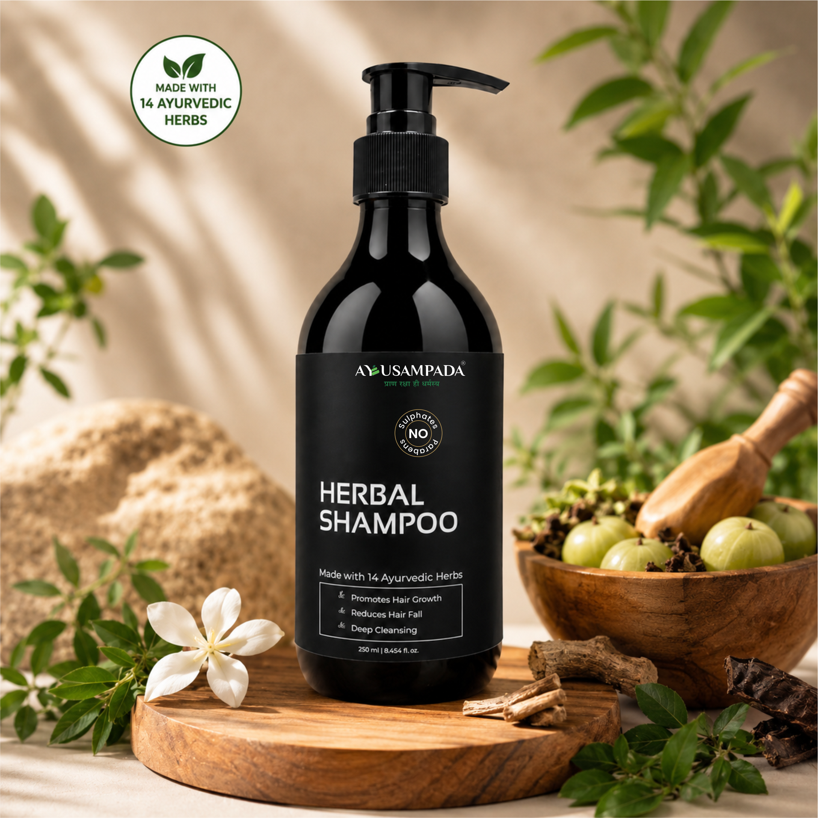 Herbals Shampoo - Rosemary Reetha Shikakai Sulphate & Paraben Free