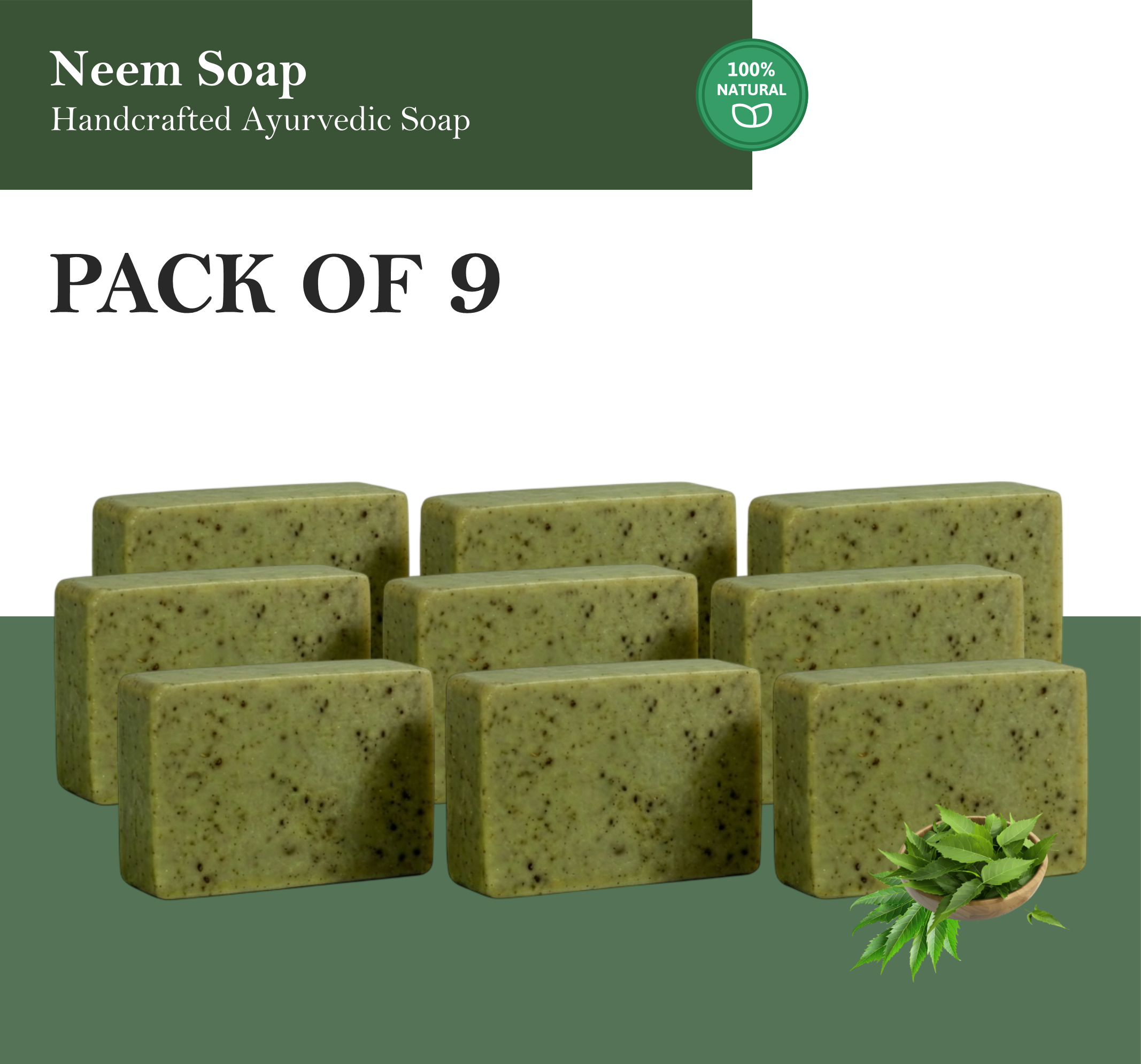 Neem Soap Bar with Goat Milk & Coconut Oil - Natural Skin Cleansing, Moisturizing & Purifying Soap