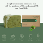 Neem Soap Bar with Goat Milk & Coconut Oil - Natural Skin Cleansing, Moisturizing & Purifying Soap